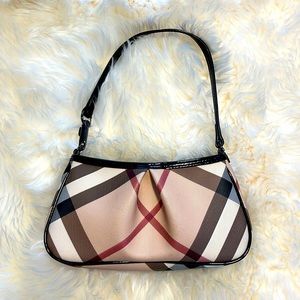 Burberry Plaid small handbag, 9.5x5”